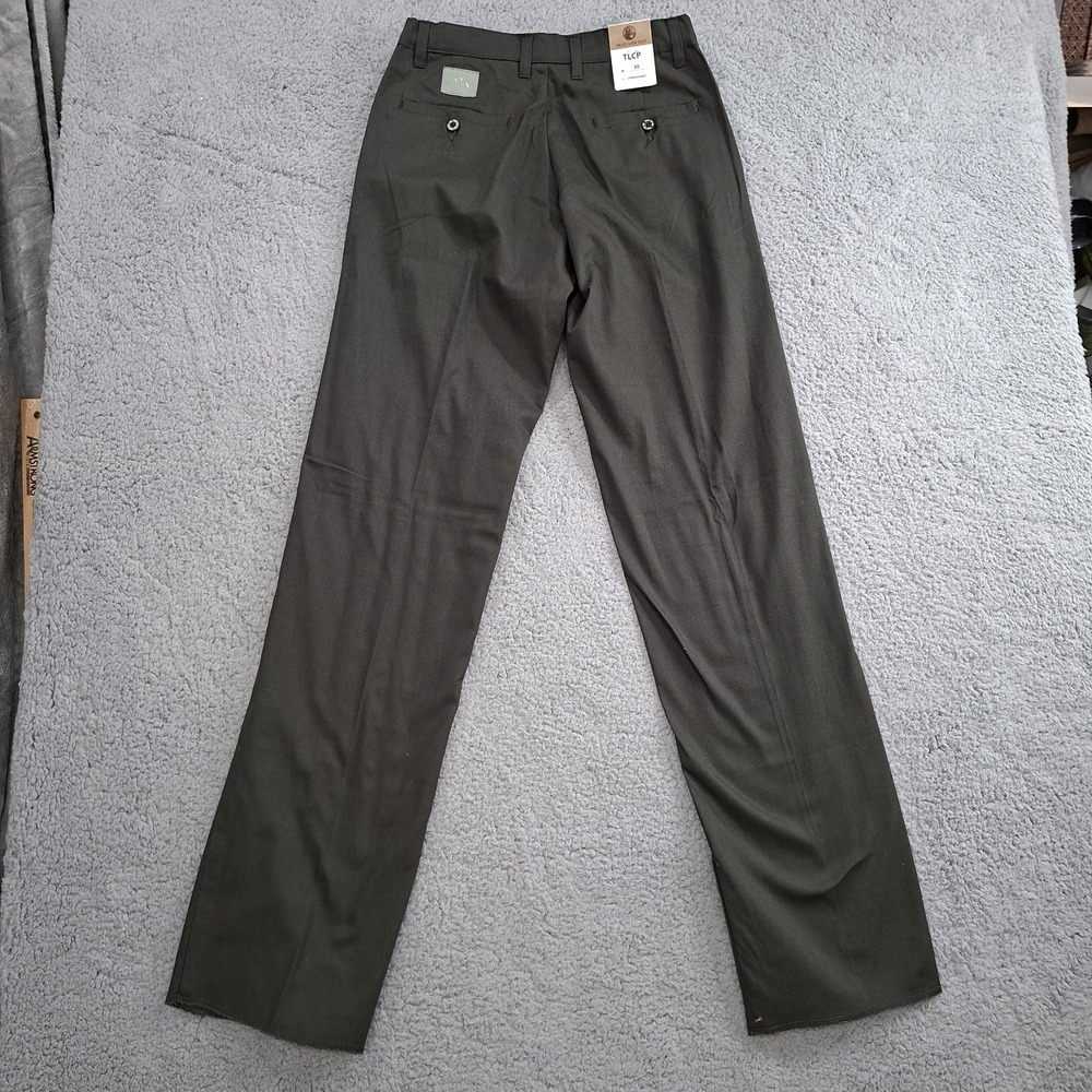 NEW Trail Life USA Pants Mens 30x37 Unhemmed GREEN Sateen Hiking Comfort Waist - Picture 2 of 11